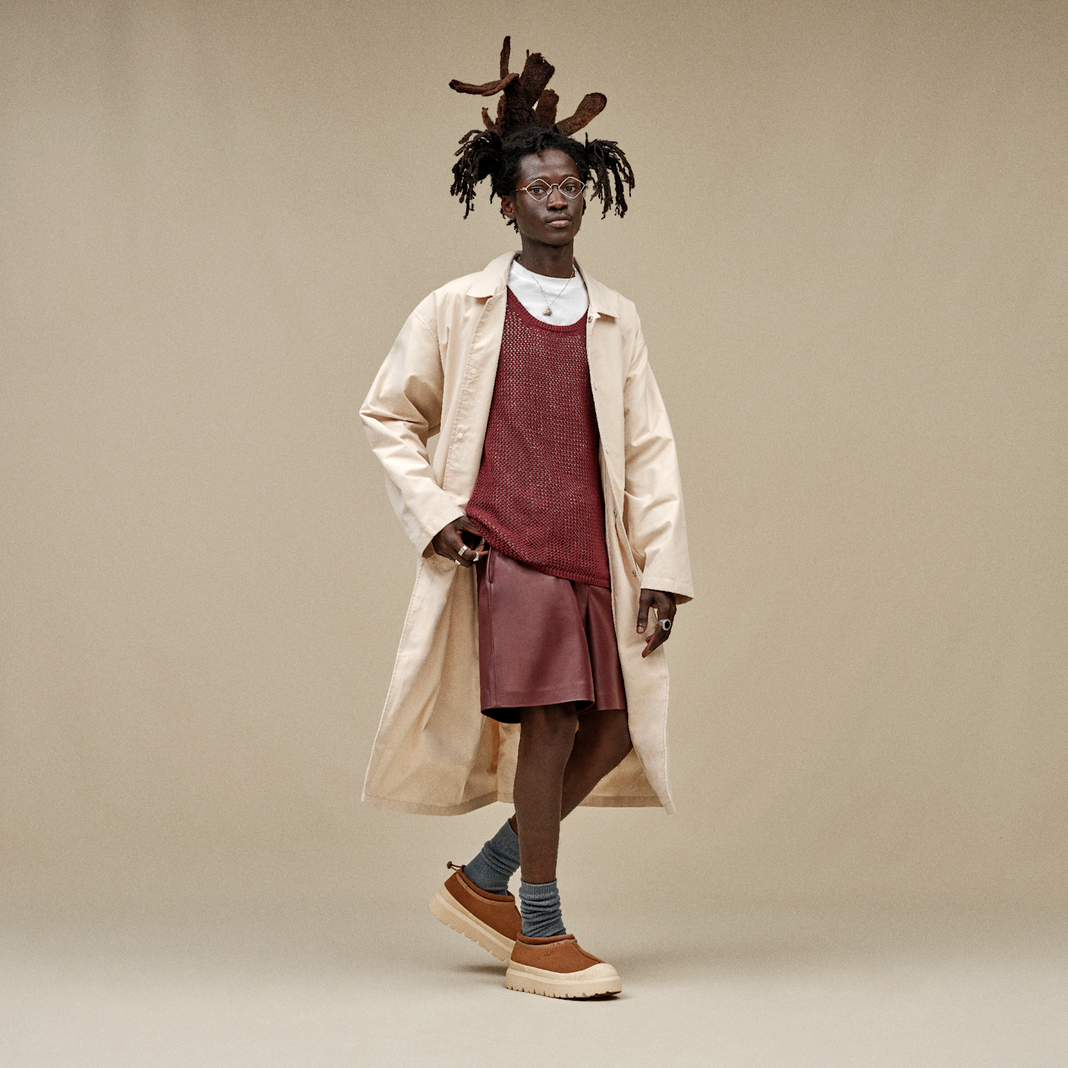 UGG Tasman Weather Hybrid Slipper Chestnut Whitecap, Chestnut/Whitecap (1144096-CWTC)