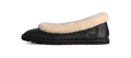 UGG Zora Leather Ballet Flat Black