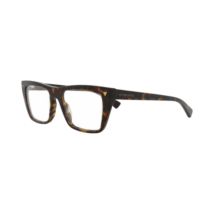 Bottega Veneta Square-Frame Recycled Acetate Optical Frames Havana/Transparent
