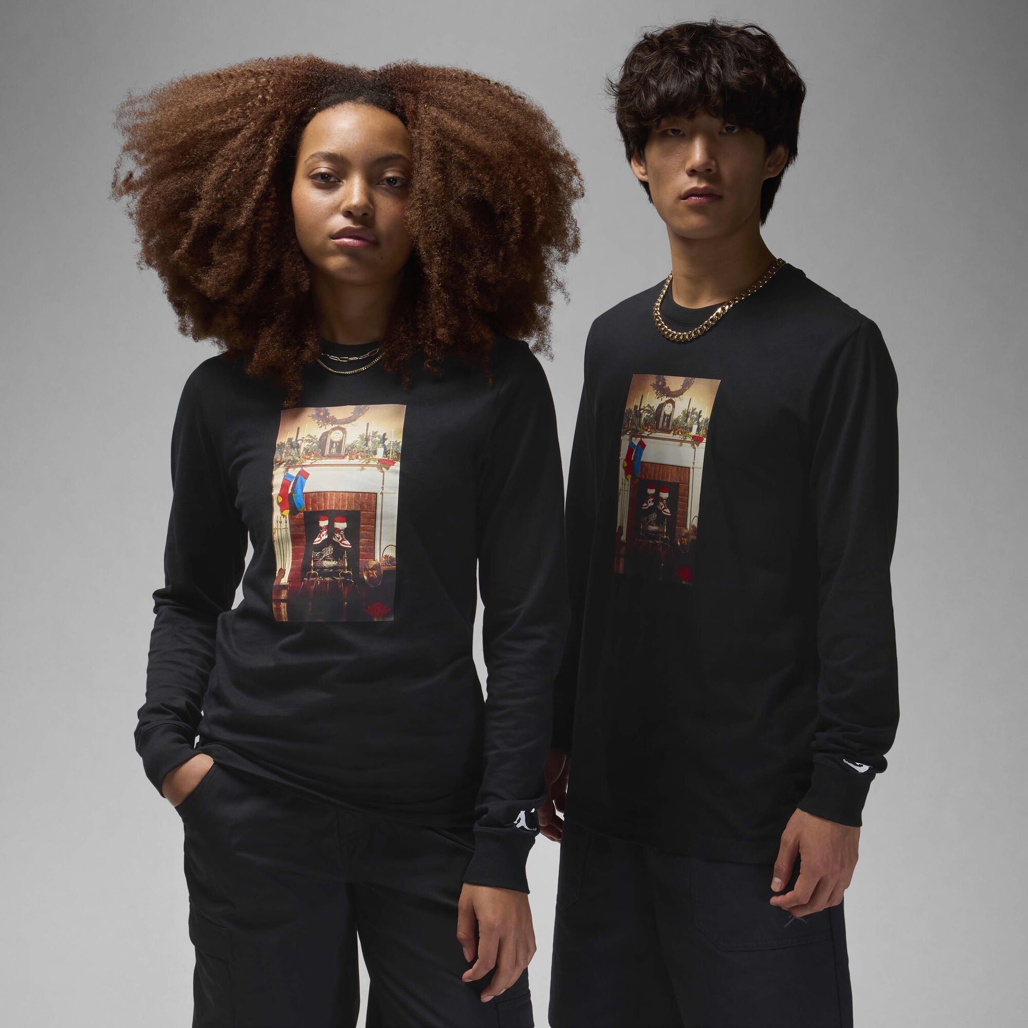 Air Jordan Jumpman Chimney Long-Sleeve T-Shirt Black/White - Sneak