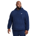 Nike Club Men's Winterized Pullover Hoodie Midnight Navy/White