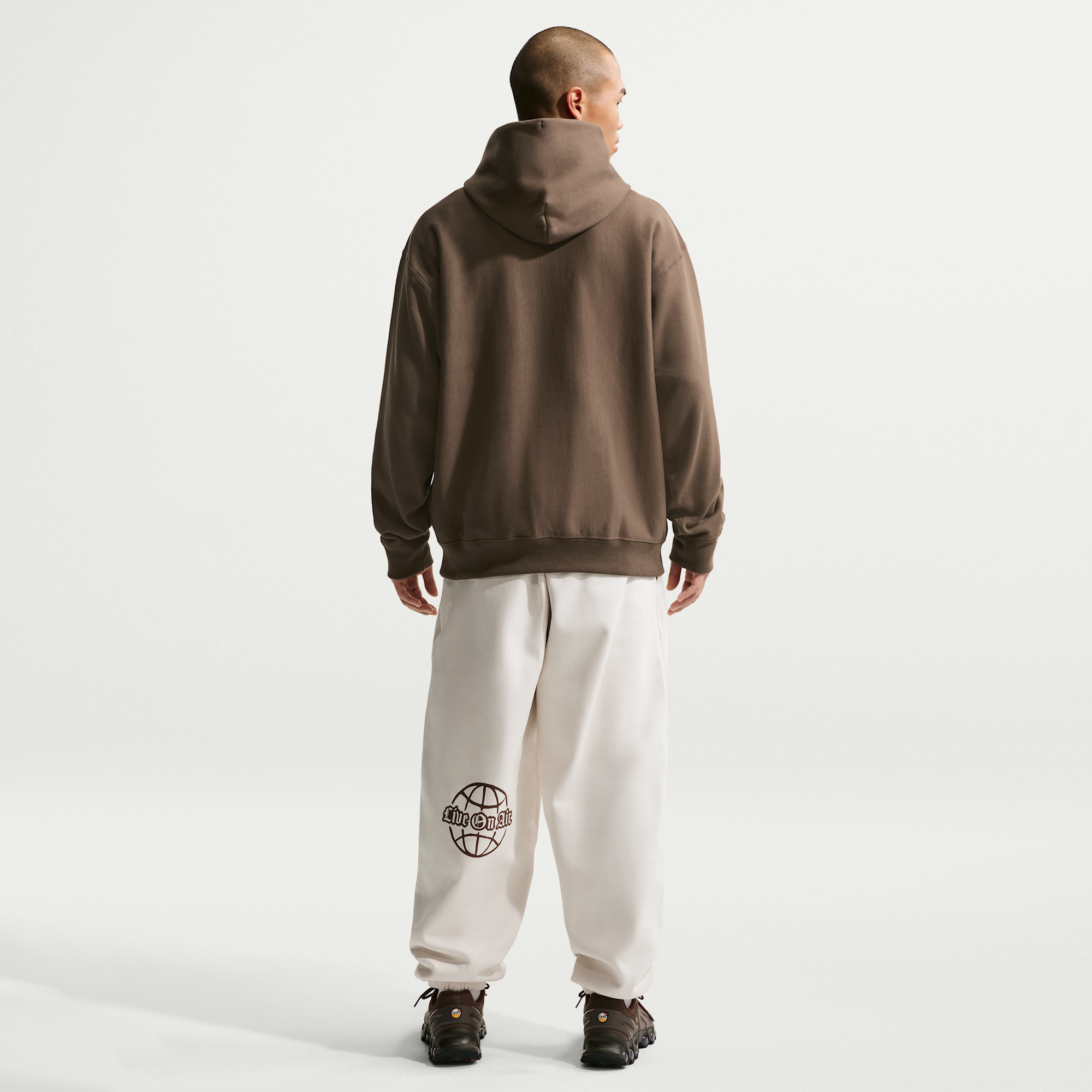 Nike Solo Swoosh Men's Pullover Hoodie Dark Hazel/White