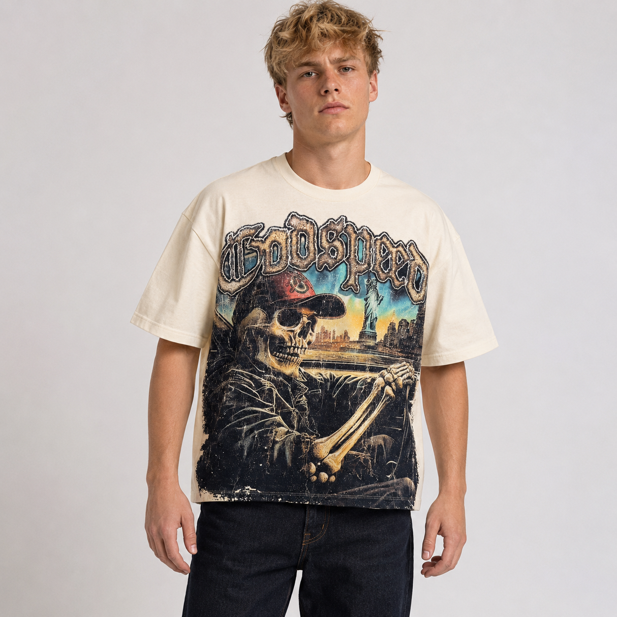 Godspeed Sightseeing T-shirt Bone