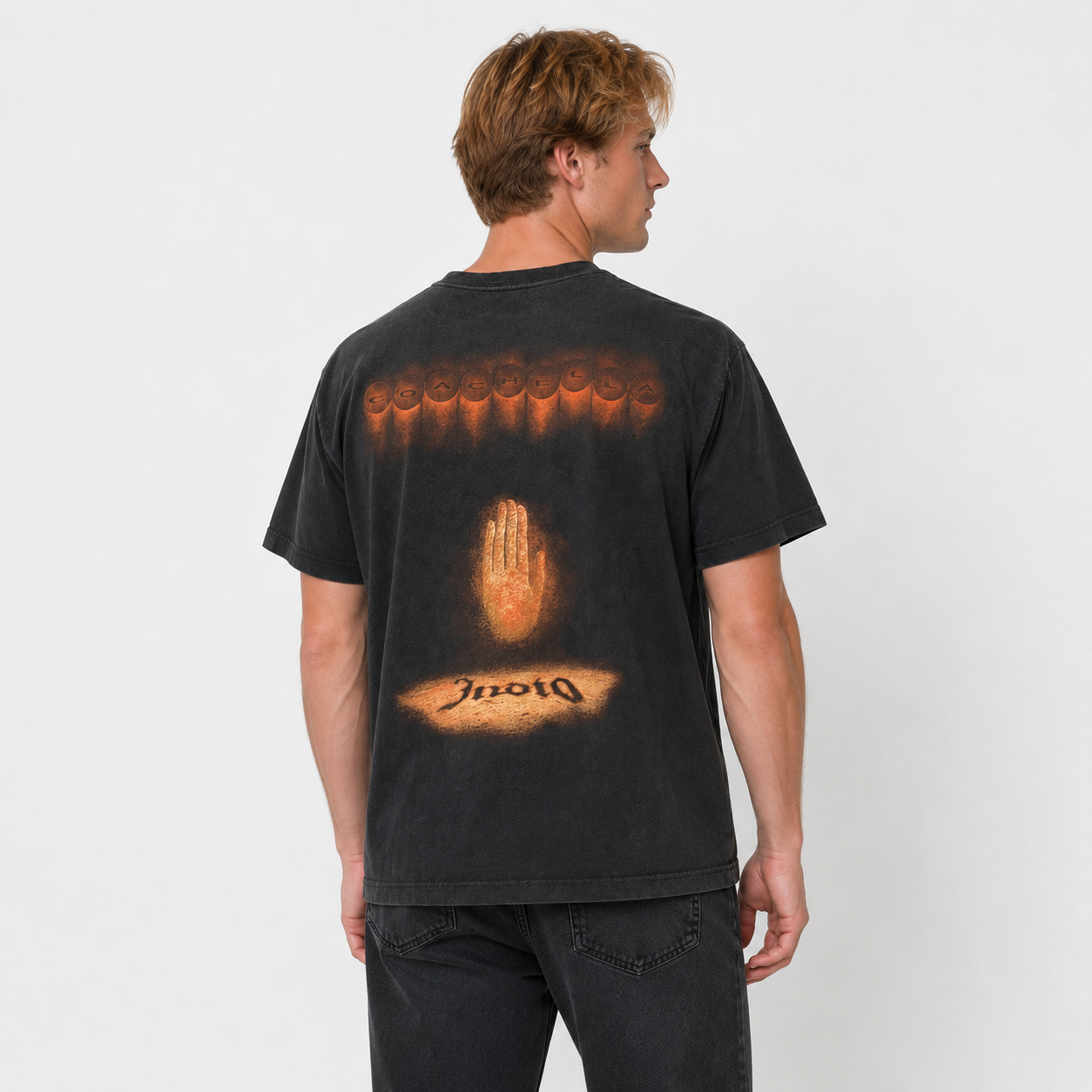 Travis Scott Cactus Jack Coachella Exclusive La Flame Utopia T-Shirt Black