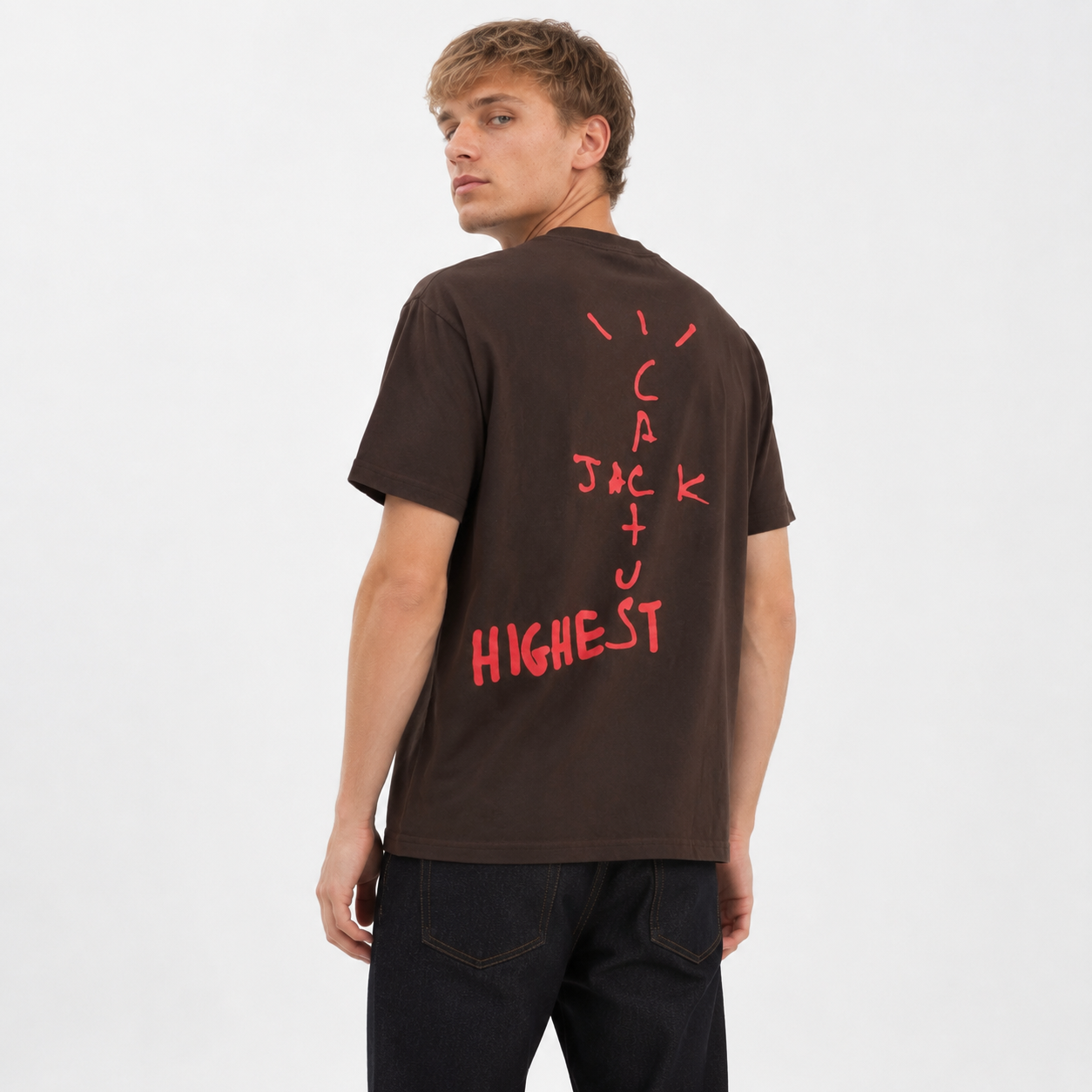 Travis Scott Air Jordan Cactus Jack Highest T Shirt Brown