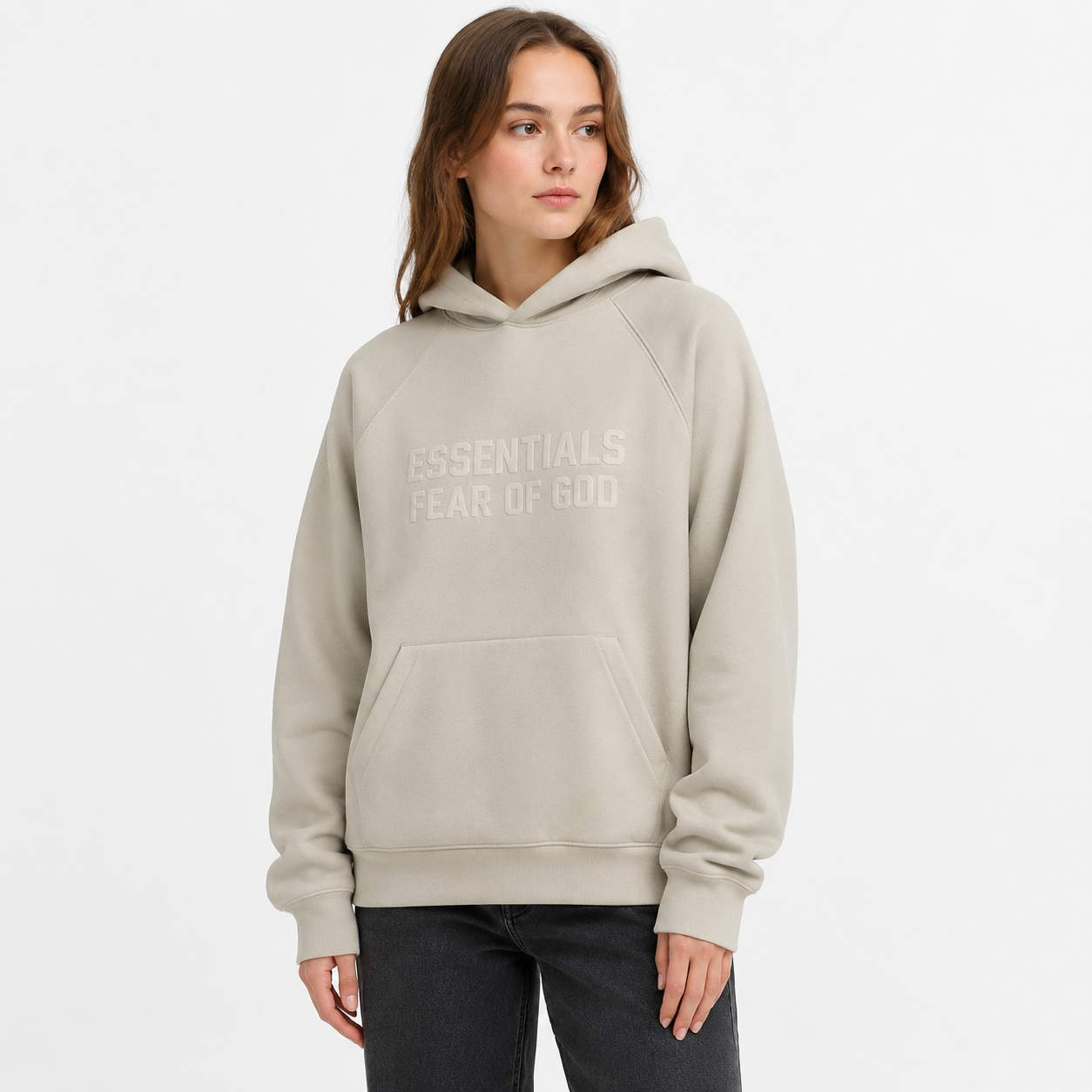 Fear of God Essentials Hoodie Smoke