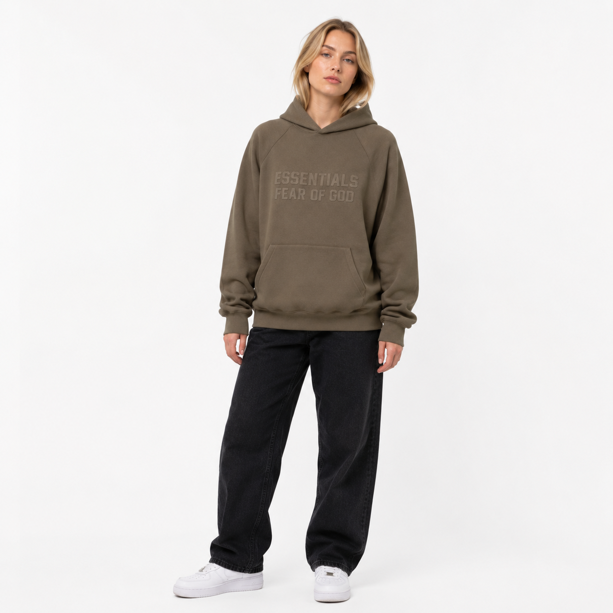 Fear of God Essentials Hoodie Wood