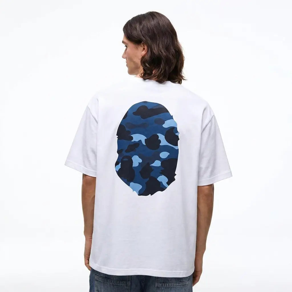 BAPE Color Camo Big Ape Head T-Shirt Navy