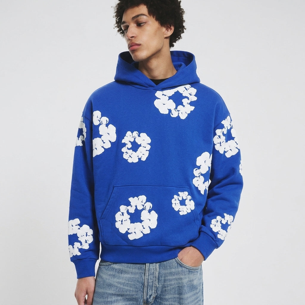 Denim Tears The Cotton Wreath Hoodie Royal Blue