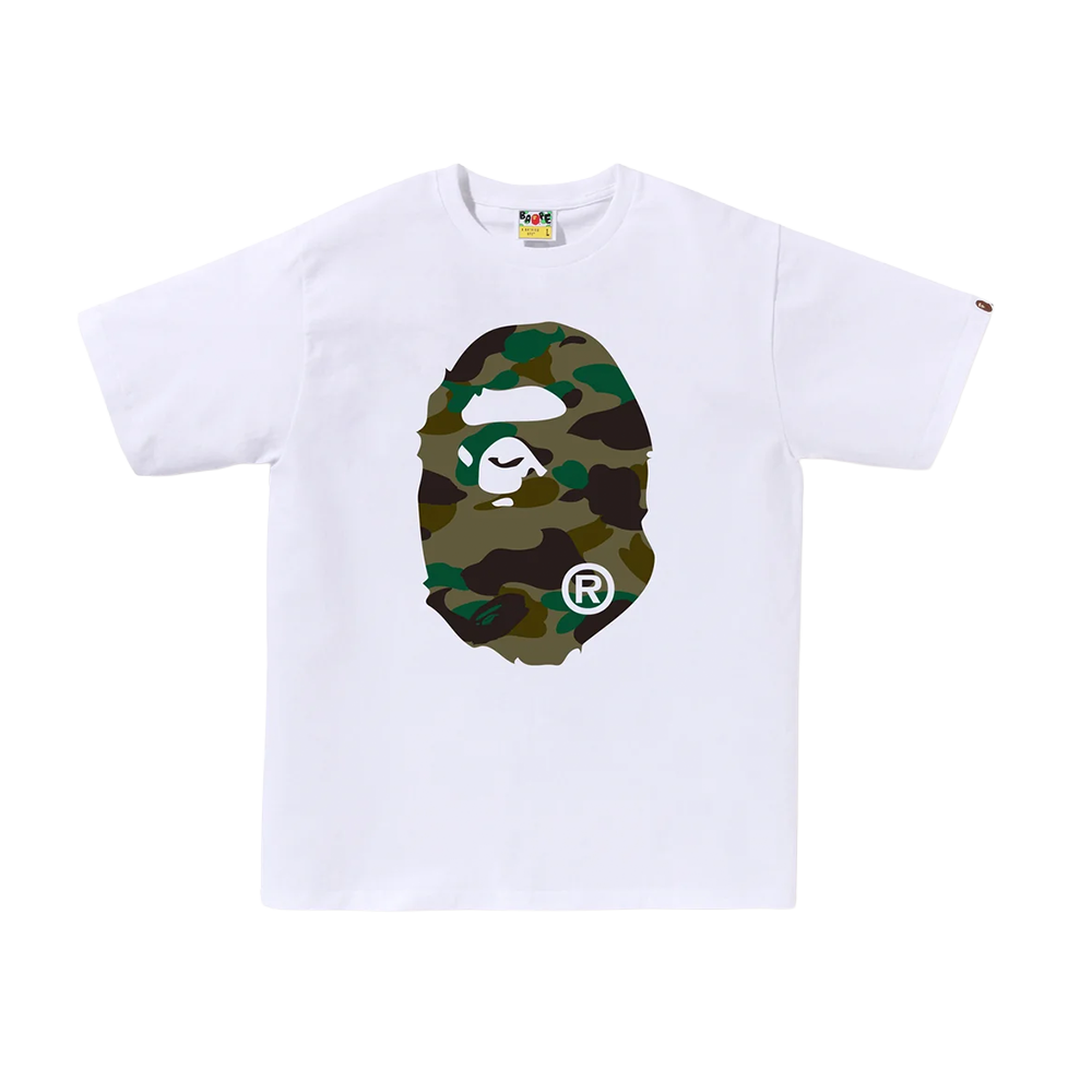 BAPE 1st Camo Big Ape Head T-Shirt White Green