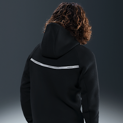 Nike Tech Men's Full-Zip Fleece Windrunner Jacket with Reflective Design Accents Black/Black