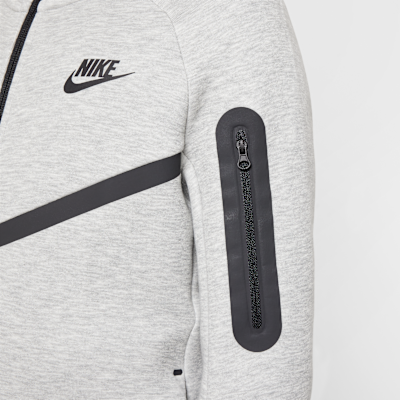 Nike Sportswear Tech Fleece Older Kids' Full-Zip Hoodie Dark Grey Heather/Dark Grey Heather/Black/Black - Sneak