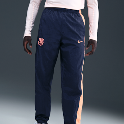F.C. Barcelona Third Nike Total 90 Football Woven Tracksuit Bottoms Midnight Navy/Bright Mango/Bright Mango
