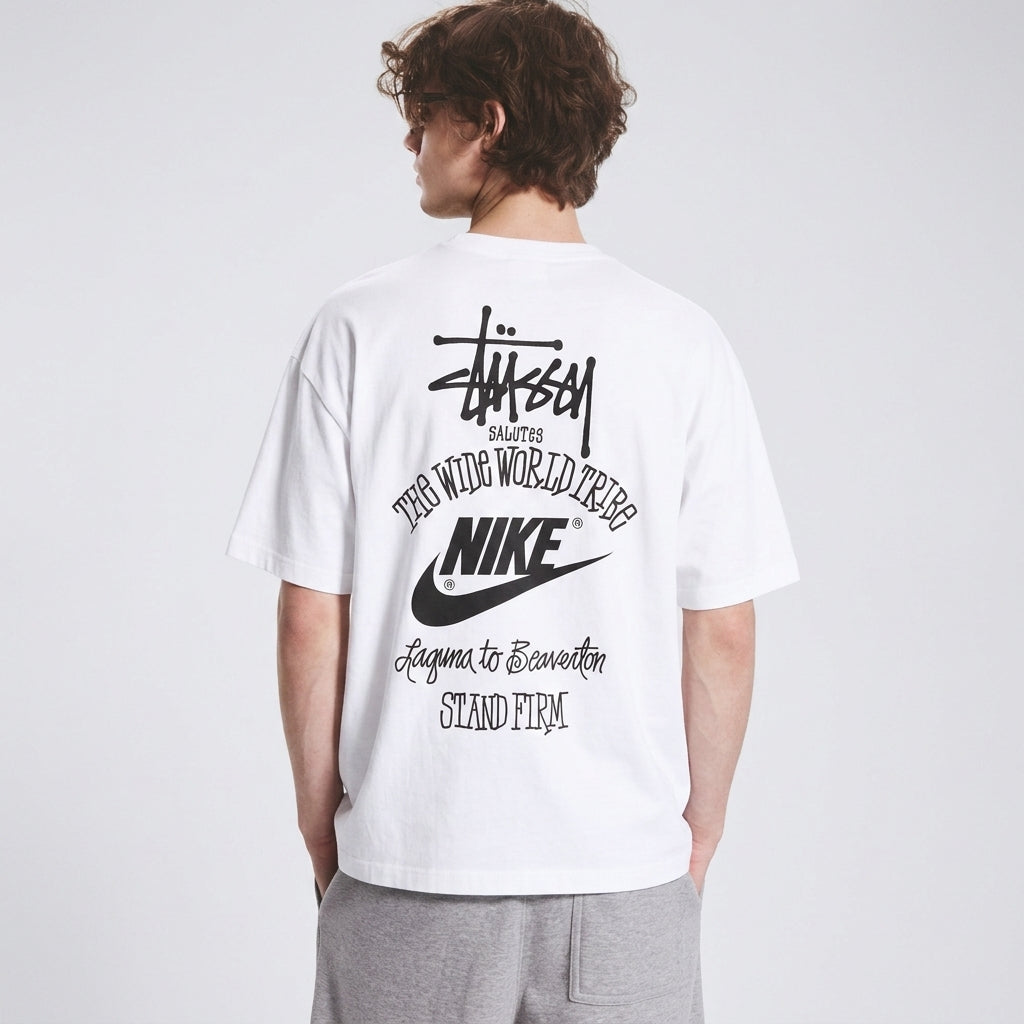 Nike x Stussy The Wide World Tribe T-Shirt White