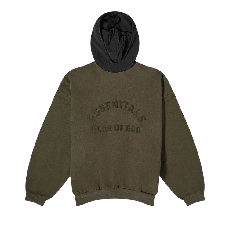 Fear of God Essentials Nylon Fleece Hoodie Ink/Jet Black