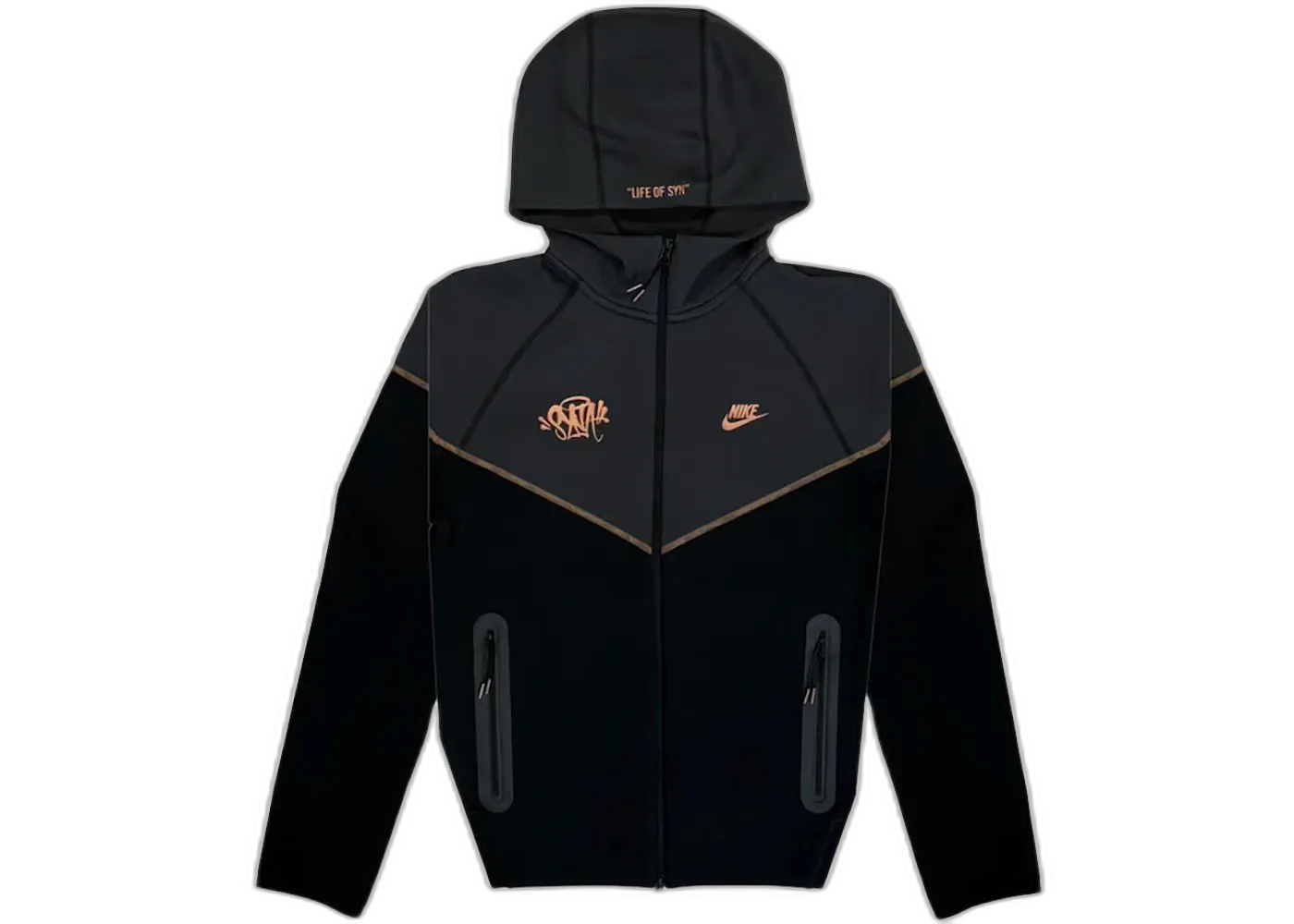 Nike Sportswear Tech Fleece x Central Cee Full Zip Hoodie Black/Metallic Red Bronze, None (HQ3748-010)