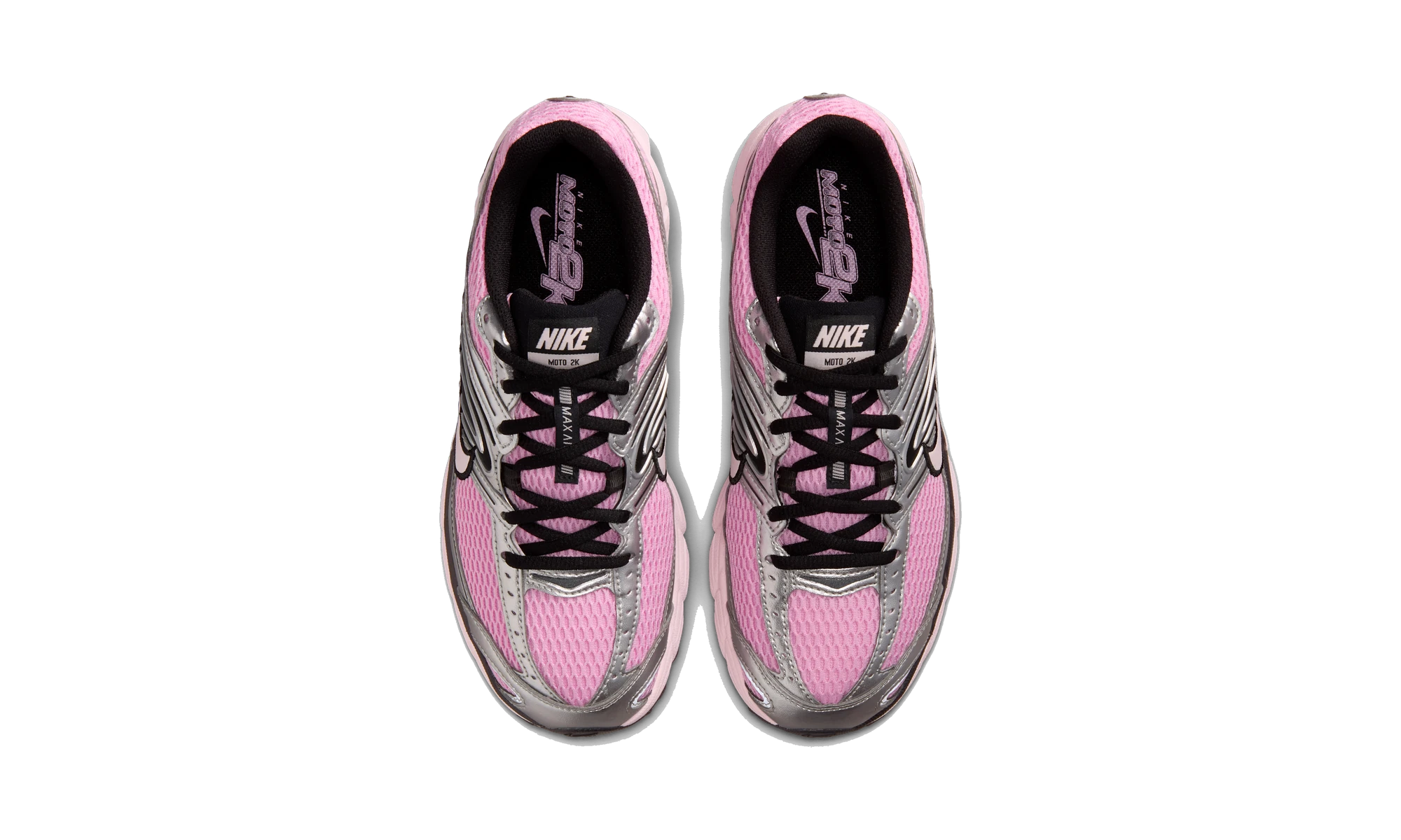 Nike Air Max Moto 2K shoes with reflective accents Pink Rise/Metallic Silver/Black/Pearl Pink