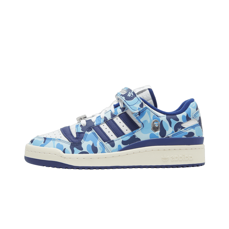 Adidas Forum 84 Low Bape 30th Anniversary Blue Camo, Cloud White/Core White/Metallic Silver (ID4772)