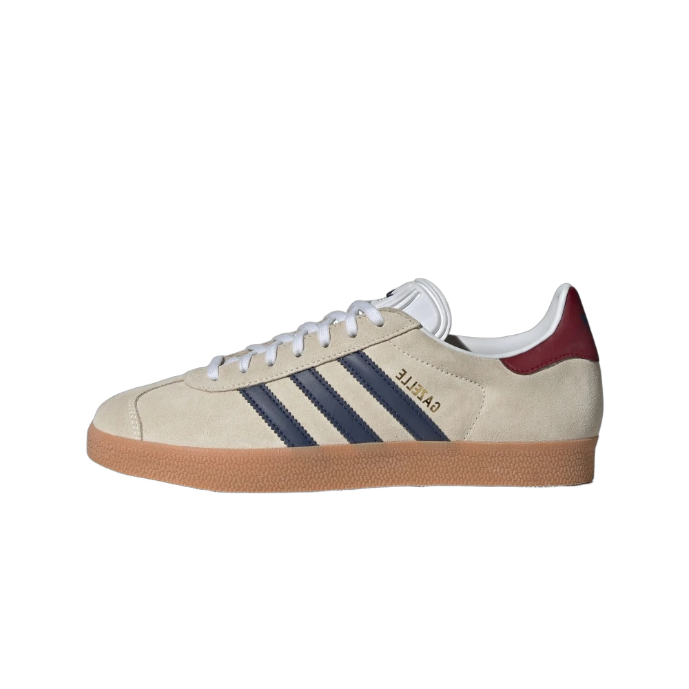 Adidas Gazelle Beige Dark Blue Collegiate Burgundy, Off White/Dark Blue/Collegiate Burgundy (IE0546)