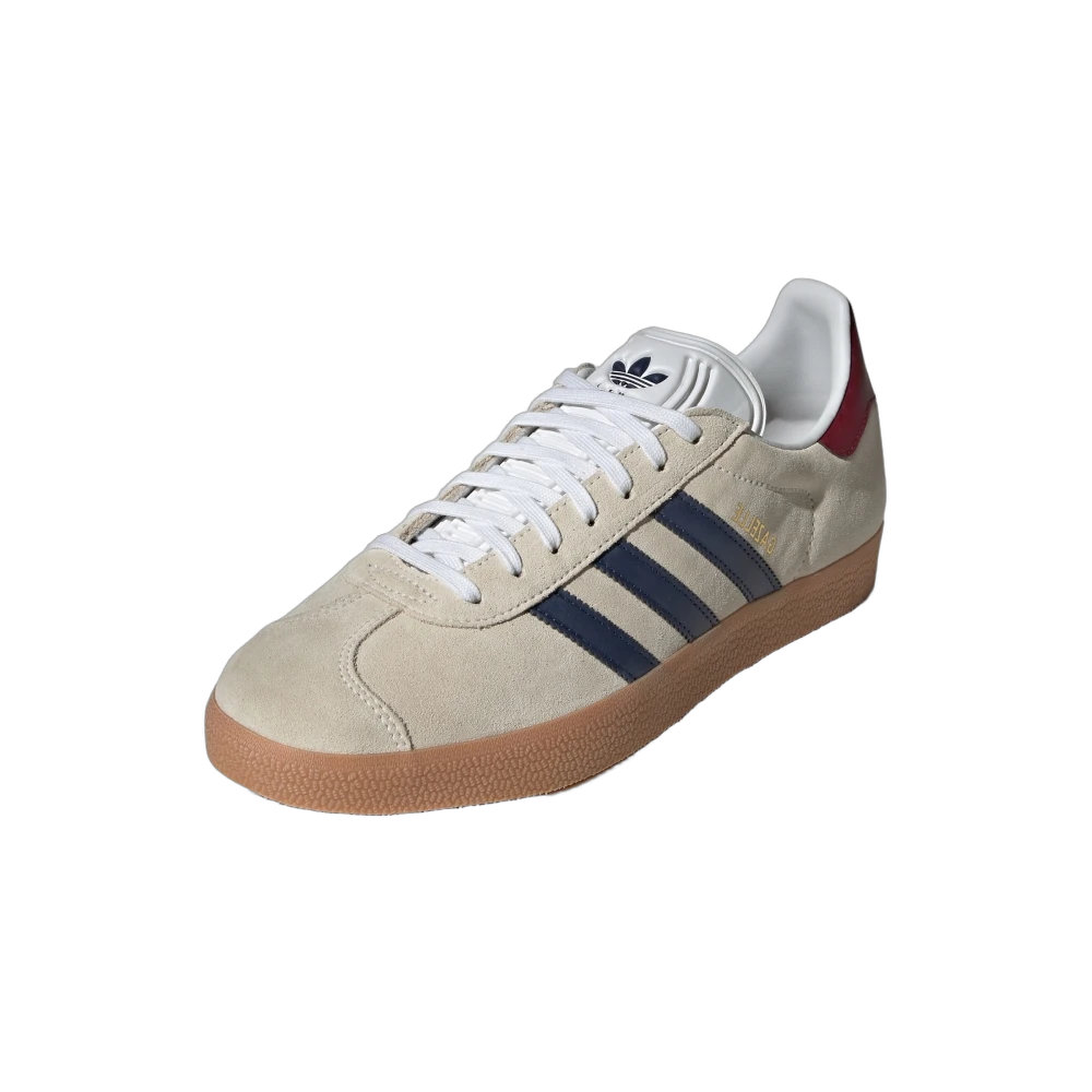 Adidas Gazelle Beige Dark Blue Collegiate Burgundy, Off White/Dark Blue/Collegiate Burgundy (IE0546)