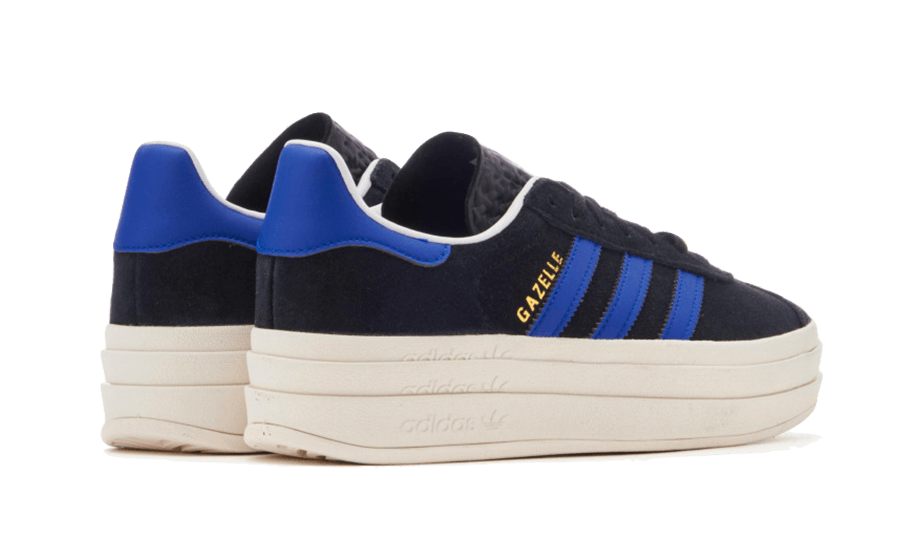 Adidas Gazelle Bold Core Black Lucid Blue, Core Black / Lucid Blue / Gold Metallic (HQ4408)