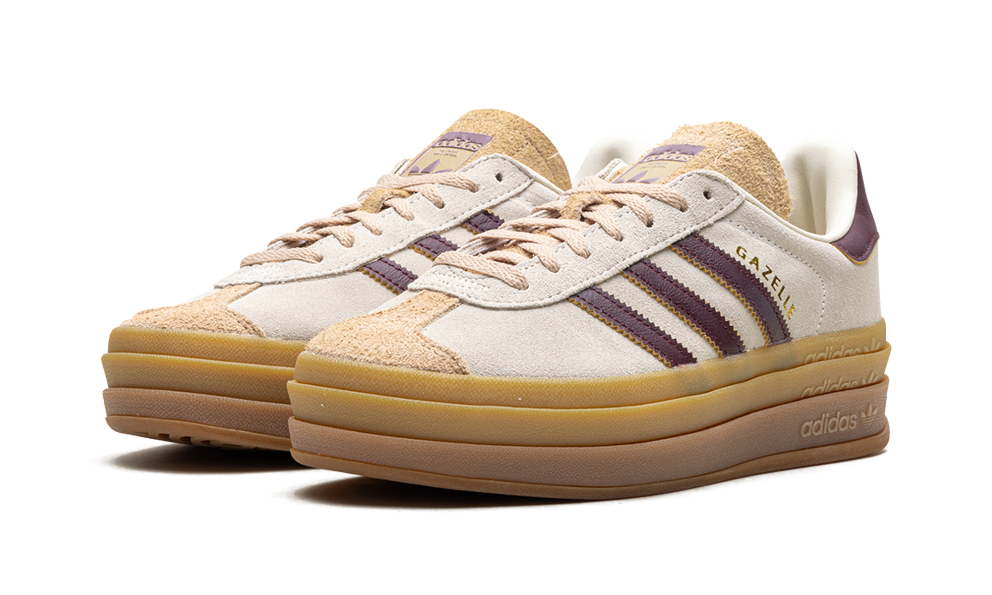 Adidas Gazelle Bold Cream White Maroon