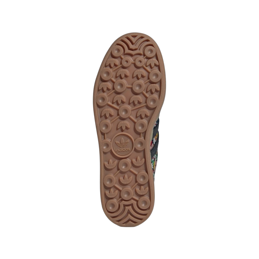 Adidas Gazelle Bold Liberty London Floral Embroidery, Core Black/Supplier Colour/Gold Metallic (JI2572)