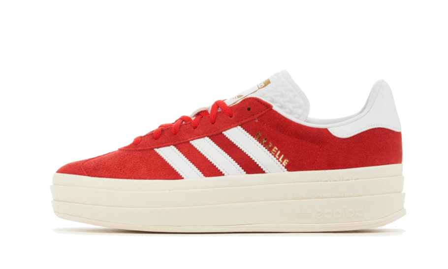 Adidas Gazelle Bold Red Cloud White, Red/Cloud White/Gold Metallic (ID6990)