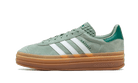 Adidas Gazelle Bold Silver Green Gum (Womens), Silver Green/Cloud White/Collegiate Green (ID6998)