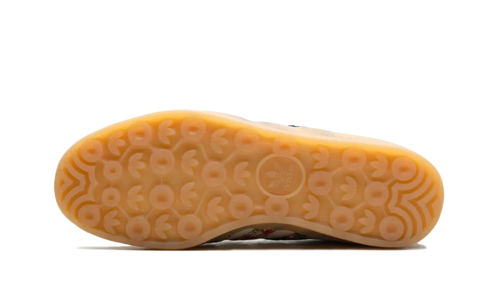 Adidas Gazelle Indoor Liberty London Floral Embroidery Stripes, Off White/Gold Metallic/Gum (JH7370)