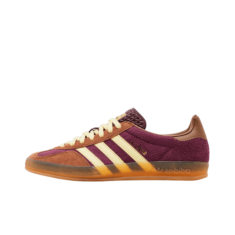 Adidas Gazelle Indoor Maroon Almost Yellow, Maroon/Almost Yellow/Preloved Brown (JI0324)