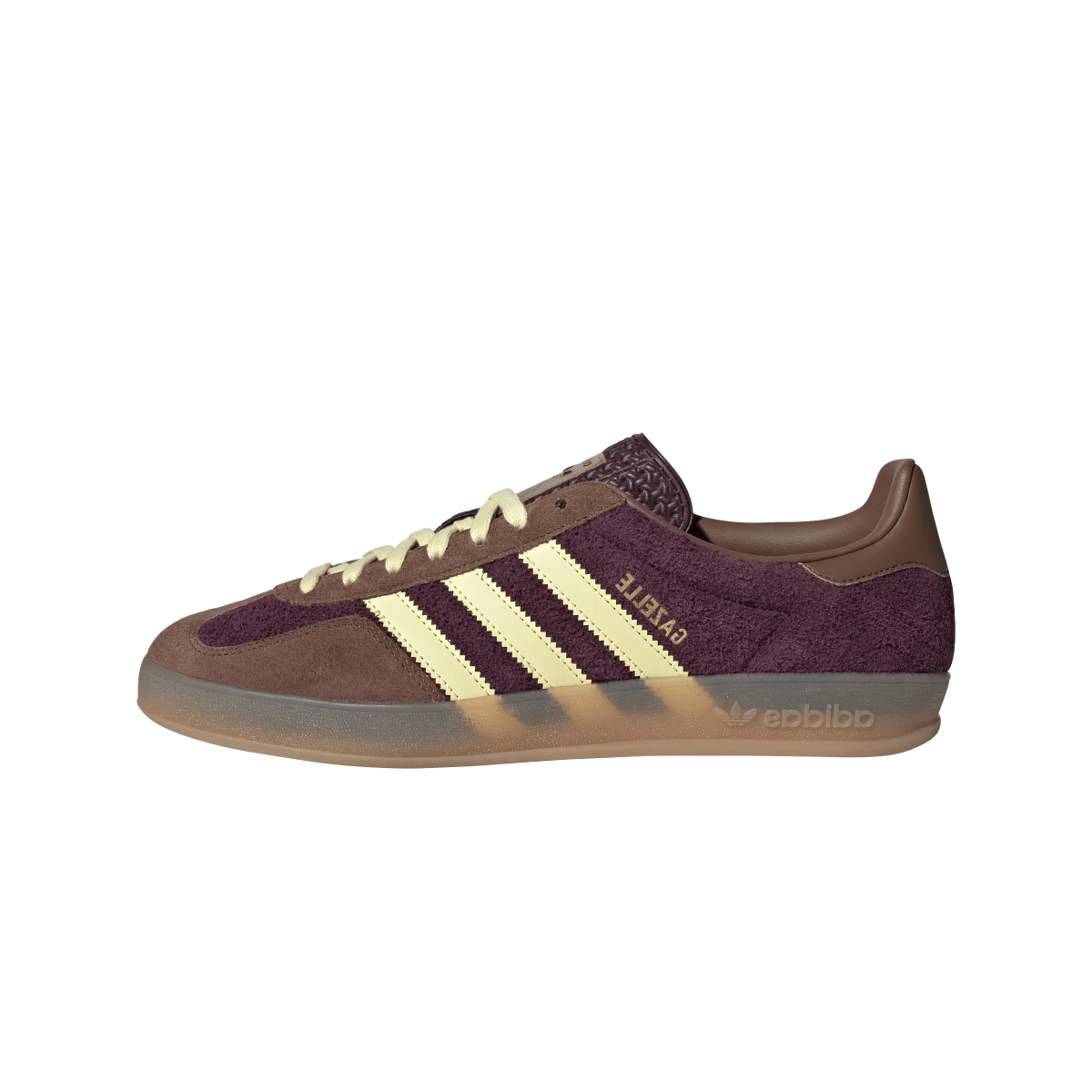 Adidas Gazelle Indoor Maroon Almost Yellow, Maroon/Almost Yellow/Preloved Brown (JI0324)