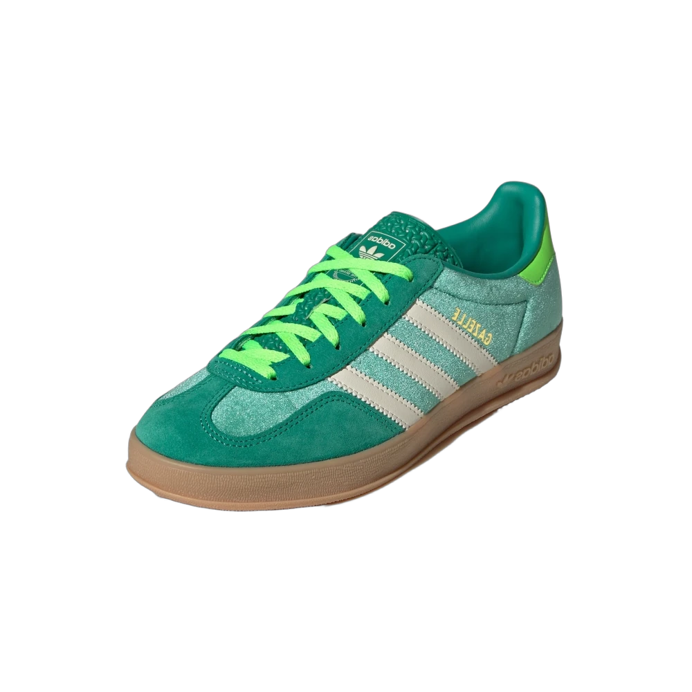 Adidas Gazelle Indoor Semi Court Green Velvet, Semi Court Green/Cream White/Solar Green (JI2715)
