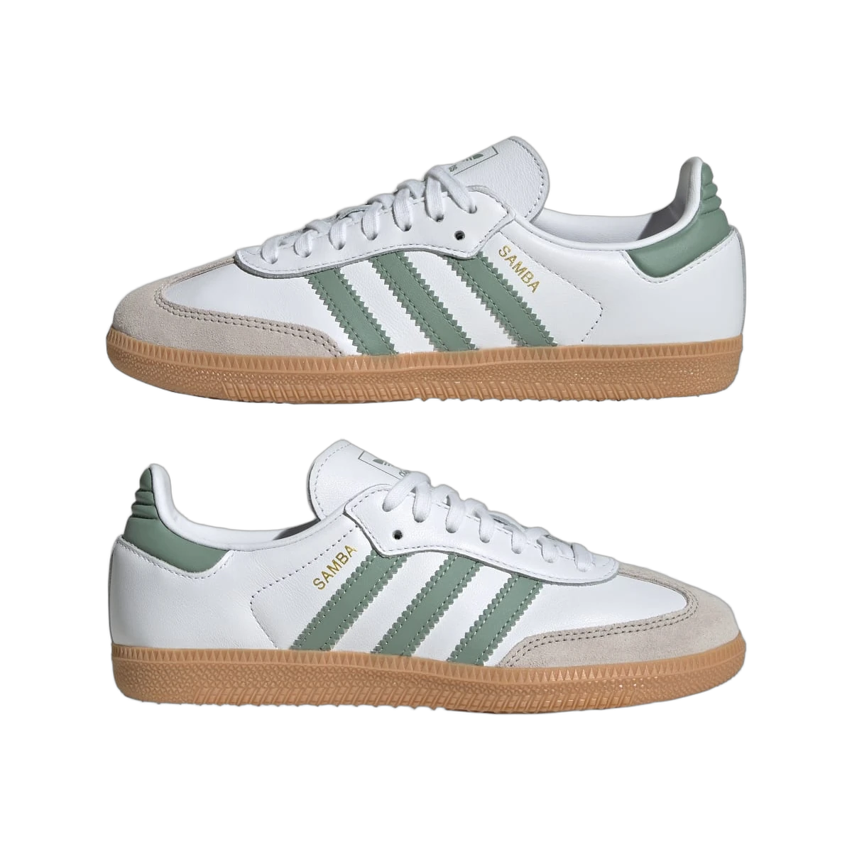 Adidas Samba OG Cloud White Silver Green