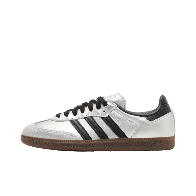 Adidas Samba OG Silver Metallic Black Gum, Silver Metallic/Core Black/Gum 5 (JI4218)