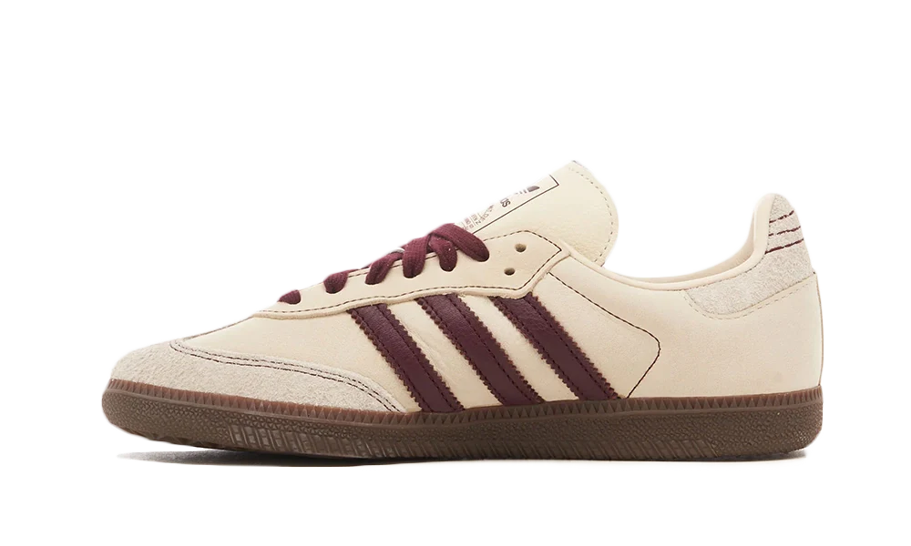 Adidas Samba OG Wonder White Maroon - Sneak