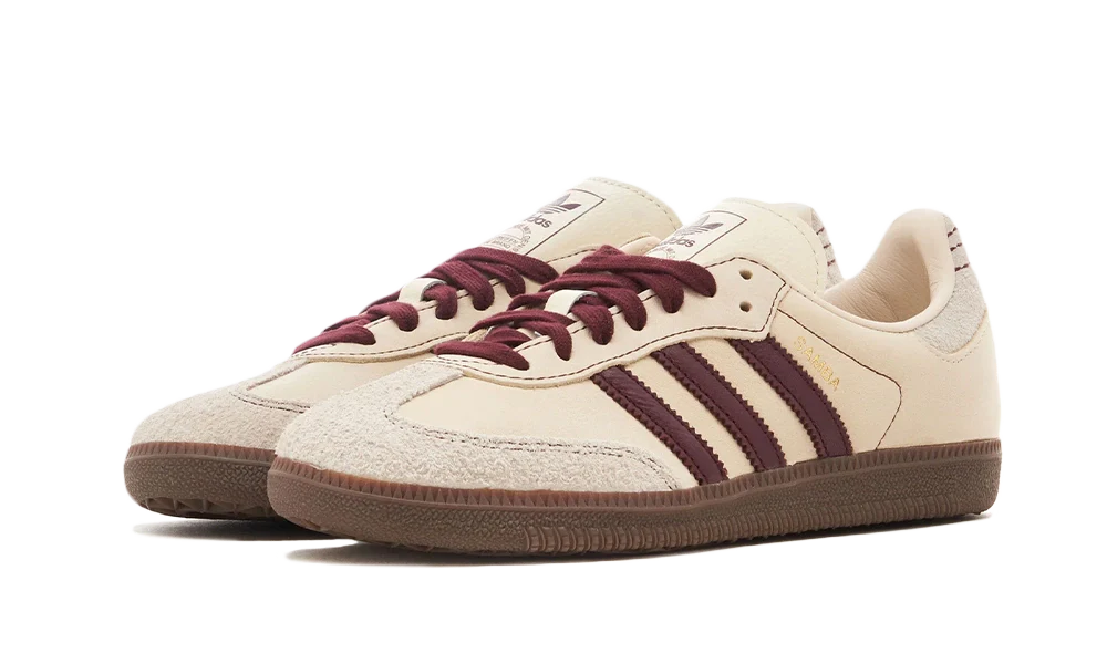Adidas Samba OG Wonder White Maroon - Sneak