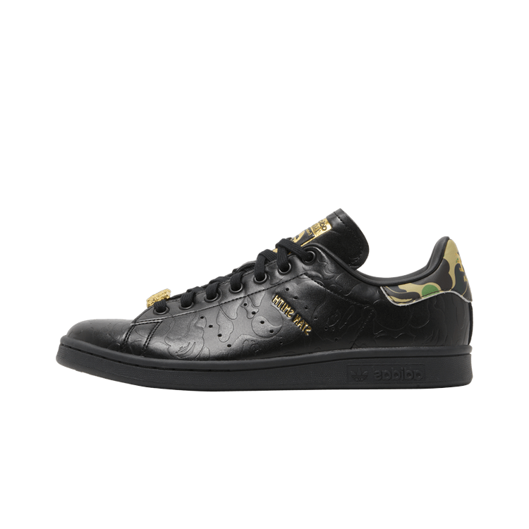 Adidas Stan Smith Bape 30th Anniversary Black, Core Black/Core Black/Gold Metallic (IG1116)