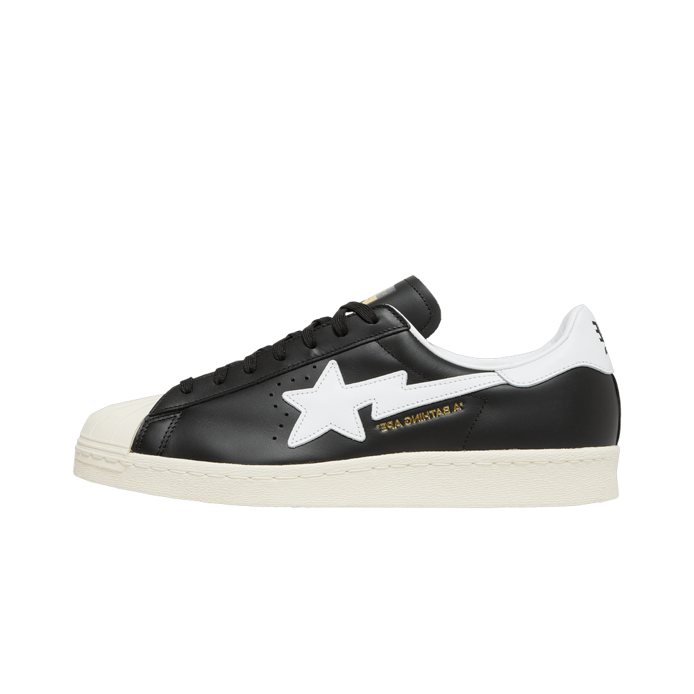 Adidas Superstar 80s Bape Black White Gold (2022)