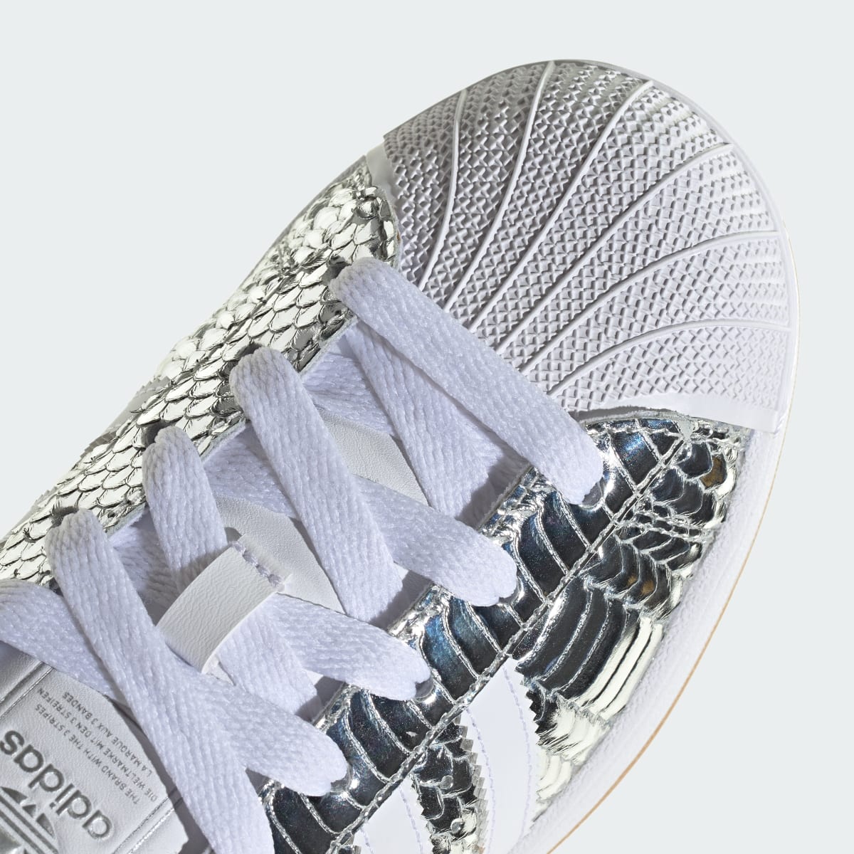 Adidas Superstar II Patent Snakeskin Silver Metallic