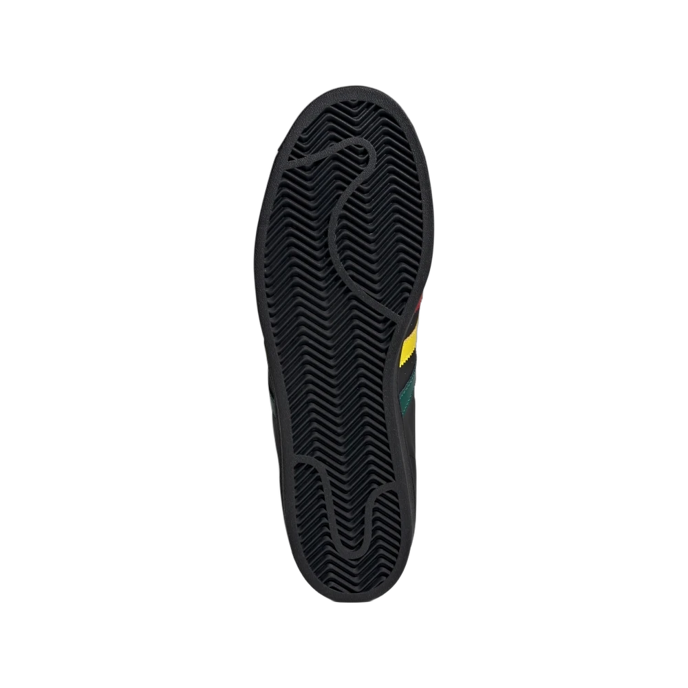 Adidas Superstar Rasta Black, Core Black/Yellow/Collegiate Green (IH3121)