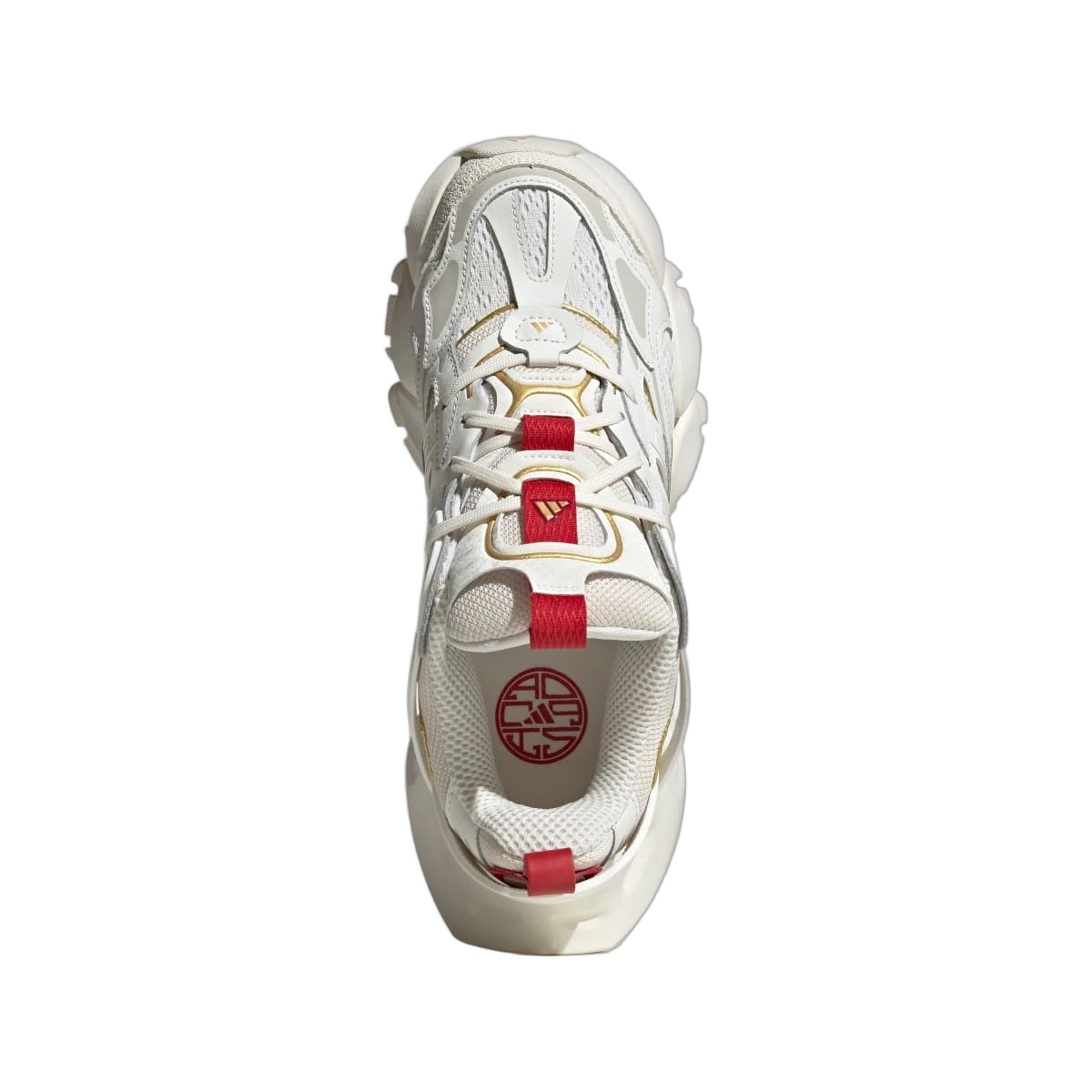 Adidas XLG Runner Deluxe Off White Gold Metallic Red