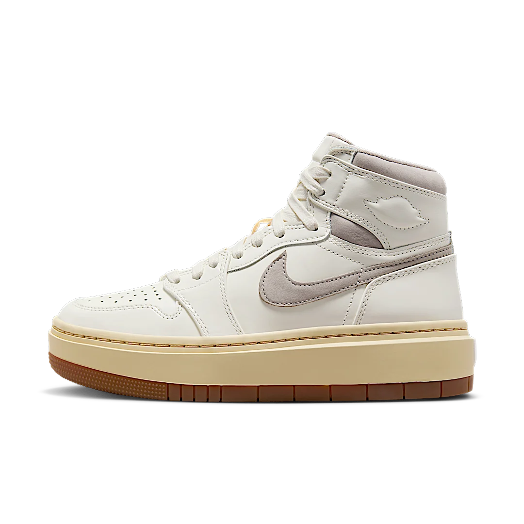 Air Jordan 1 Elevate High College Grey, Sail/Pale Vanilla-Gum Medium Brown-College Grey (DZ3744-100)