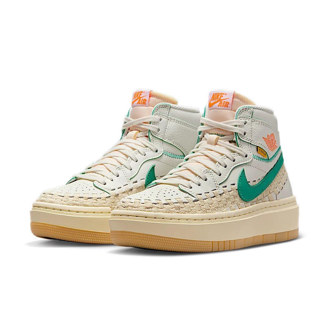 Air Jordan 1 Elevate High SP Union LA Bephies Beauty Supply Summer of ‘96, Sail/Kinetic Green/Muslin/Gum Yellow/Cone/Pale Ivory (FD0696-100)