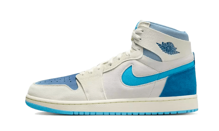 Air Jordan 1 High Zoom Air CMFT 2 Dark Powder Blue, Sail/Blue Grey/Light Silver/Dark Powder Blue (DV1307-104)