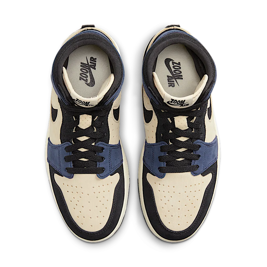 Air Jordan 1 High Zoom Air CMFT 2 Muslin Blackened Blue, Muslin/Blackened Blue/Coconut Milk/Black (DV1305-104)