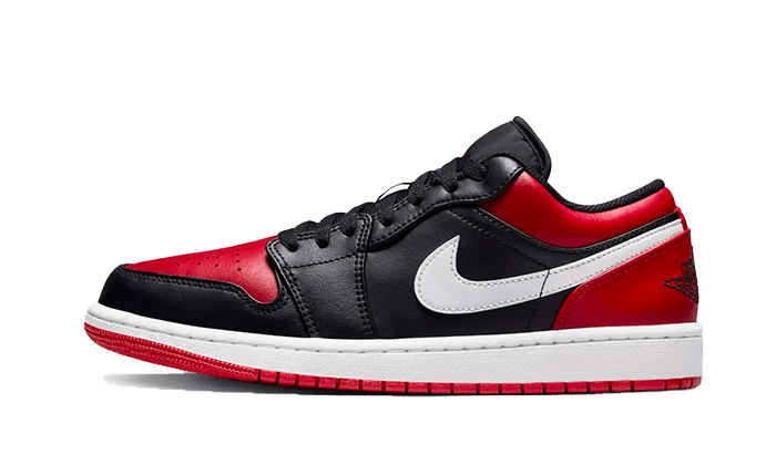 Air Jordan 1 Low Alternate Bred Toe, Black/White/Gym Red (553558-066 / 553560-066)