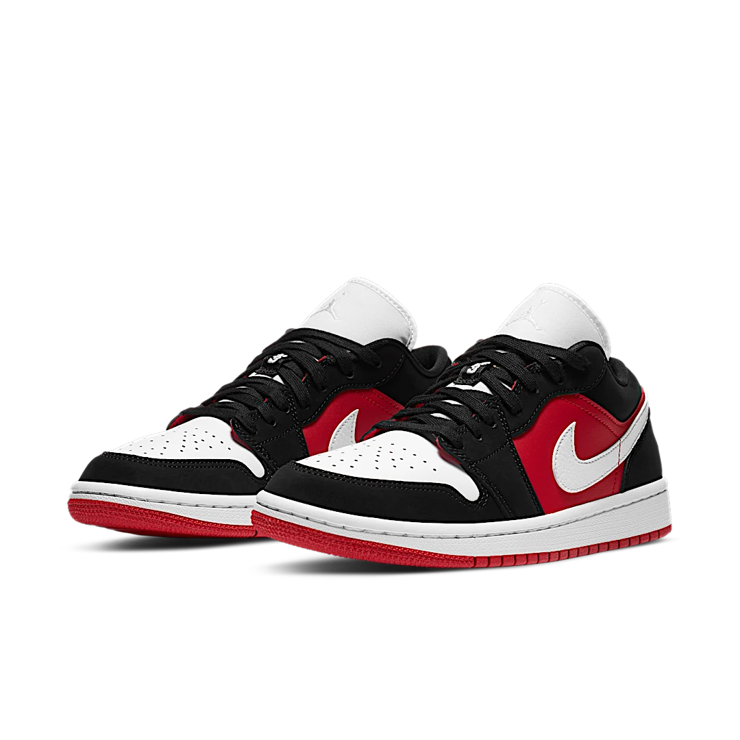 Air Jordan 1 Low Black White Gym Red, Black/White-Gym Red (DC0774-016)