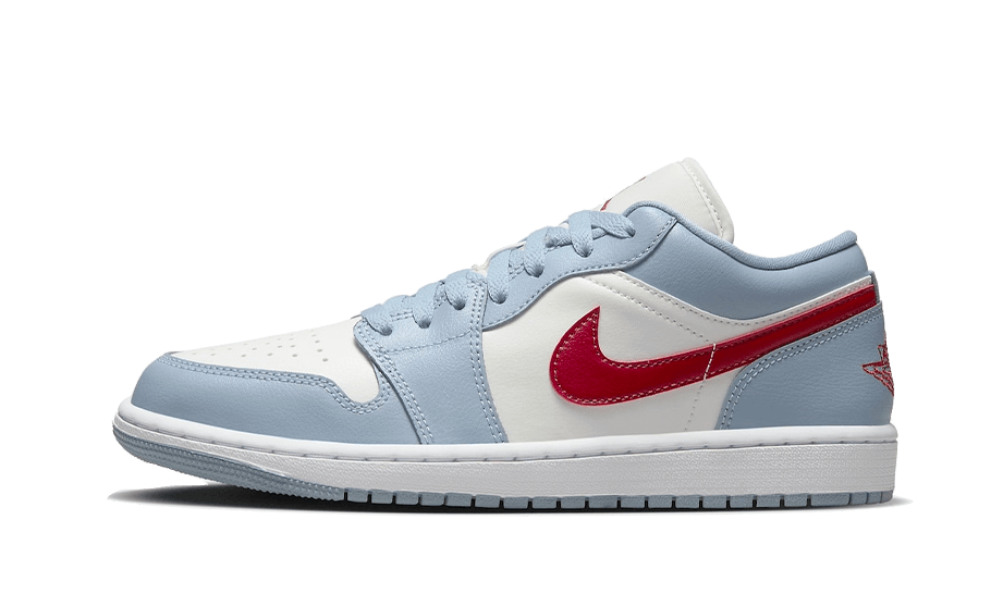 Air Jordan 1 Low Blue Whisper Dune Red, Sail/Blue Grey/White/Dune Red (DC0774-164)