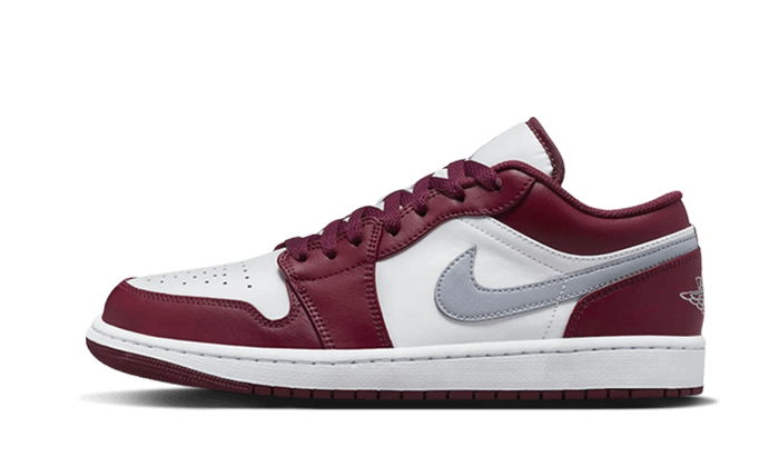 Air Jordan 1 Low Bordeaux, Cherrywood Red/Cement Grey/White (553560-615)